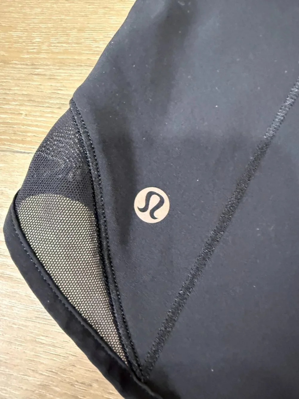 Lululemon Black Rose Gold Logo Hotty Hot High Rise 4
